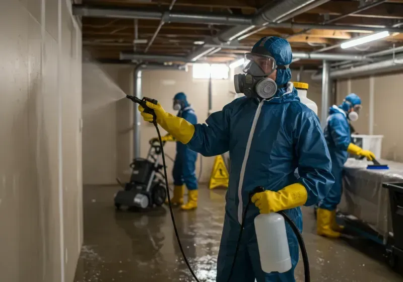 Basement Sanitization and Antimicrobial Treatment process in Winchester, NV