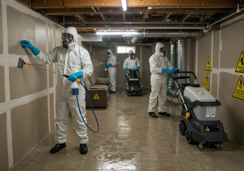 Basement Moisture Removal and Structural Drying process in Winchester, NV